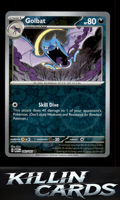 Reverse Holofoil Golbat 042/165 Pokemon Uncommon SV: Scarlet & Violet 151 Card N