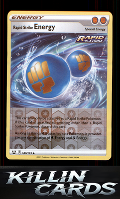 Reverse Holofoil Rapid Strike Energy 140/163 Pokemon Uncommon SWSH05: Battle Sty