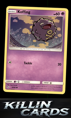 Koffing 28/68 Pokemon Common Hidden Fates Card NM