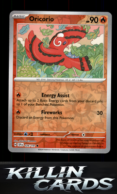 Reverse Holofoil Oricorio - 026/191 026/191 Pokemon Common SV08: Surging Sparks