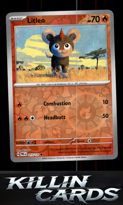Reverse Holofoil Litleo 015/131 Pokemon Common SV: Prismatic Evolutions Card NM
