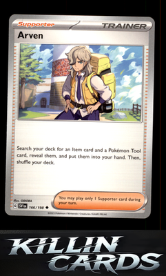Arven - 166/198 166/198 Pokemon Uncommon SV01: Scarlet & Violet Base Set Card NM