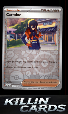 Reverse Holofoil Carmine 103/131 Pokemon Uncommon SV: Prismatic Evolutions Card
