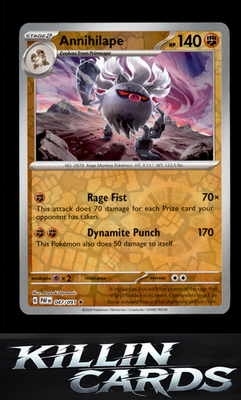 Reverse Holofoil Annihilape - 047/091 047/091 Pokemon Rare SV: Paldean Fates Car