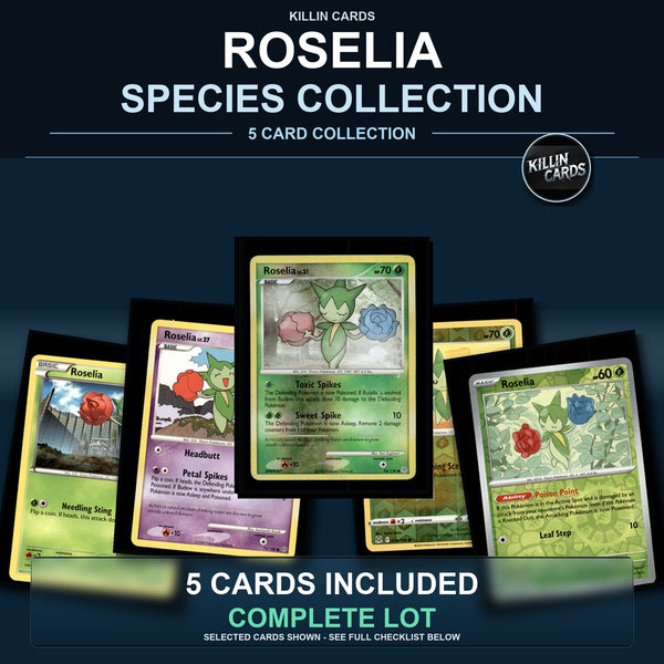 Pokemon TCG Roselia Species Collection 5 Different Cards