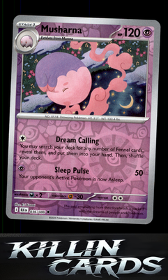 Reverse Holofoil Musharna 036/086 Pokemon Uncommon SV: Black Bolt Card NM