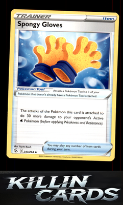 Spongy Gloves 243/264 Pokemon Uncommon SWSH08: Fusion Strike Card NM
