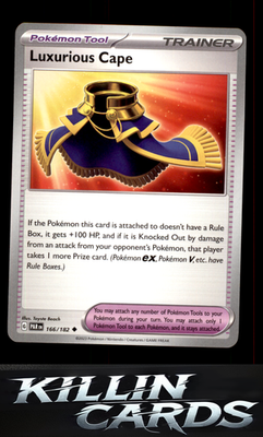 Luxurious Cape 166/182 Pokemon Uncommon SV04: Paradox Rift Card NM