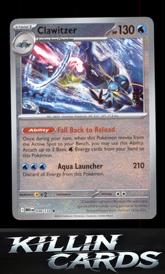 Reverse Holofoil Clawitzer - 038/132 038/132 Pokemon Rare ME01: Mega Evolution C