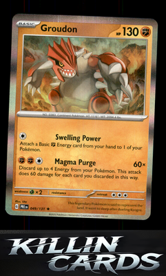 Groudon 049/131 Pokemon Rare SV: Prismatic Evolutions Card NM