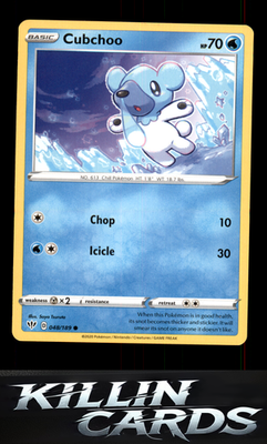 Cubchoo 048/189 Pokemon Common SWSH03: Darkness Ablaze Card NM