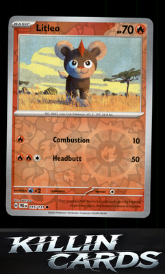 Reverse Holofoil Litleo 015/131 Pokemon Common SV: Prismatic Evolutions Card NM