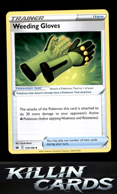 Weeding Gloves 155/198 Pokemon Uncommon SWSH06: Chilling Reign Card NM