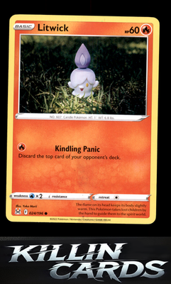 Litwick 024/196 Pokemon Common SWSH11: Lost Origin Card NM