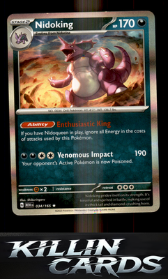 Nidoking - 034/165 034/165 Pokemon Rare SV: Scarlet & Violet 151 Card NM