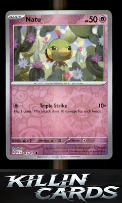 Reverse Holofoil Natu - 025/091 025/091 Pokemon Common SV: Paldean Fates Card NM