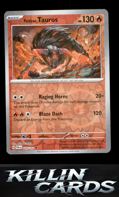 Reverse Holofoil Paldean Tauros - 028/193 028/193 Pokemon Uncommon SV02: Paldea