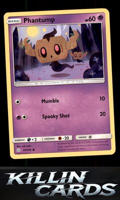 Phantump 93/236 Pokemon Common SM - Cosmic Eclipse Card NM