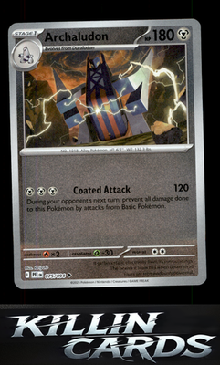 Reverse Holofoil Archaludon 075/094 Pokemon Uncommon ME02: Phantasmal Flames Car