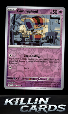 Reverse Holofoil Gimmighoul 044/091 Pokemon Common SV: Paldean Fates Card NM
