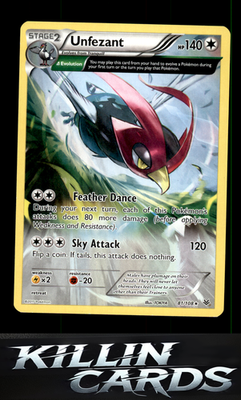 Unfezant (81 Delta) 81/108 Pokemon Rare XY - Roaring Skies Card LP