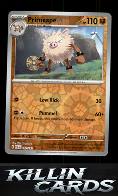 Reverse Holofoil Primeape 107/193 Pokemon Uncommon SV02: Paldea Evolved Card NM