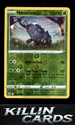 Reverse Holofoil Heracross 008/189 Pokemon Common SWSH10: Astral Radiance Card N