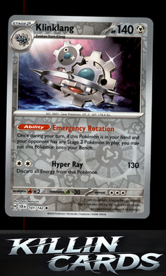 Reverse Holofoil Klinklang 101/142 Pokemon Rare SV07: Stellar Crown Card NM