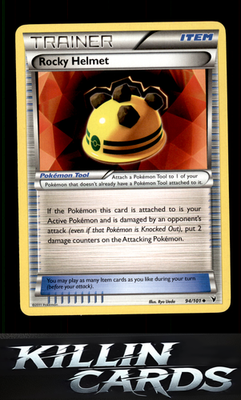 Rocky Helmet 94/101 Pokemon Uncommon Noble Victories Card LP