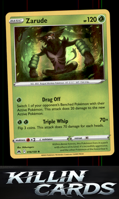 Zarude 016/159 Pokemon Holo Rare SWSH: Crown Zenith Card NM