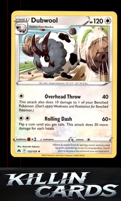 Dubwool 122/159 Pokemon Rare SWSH: Crown Zenith Card NM