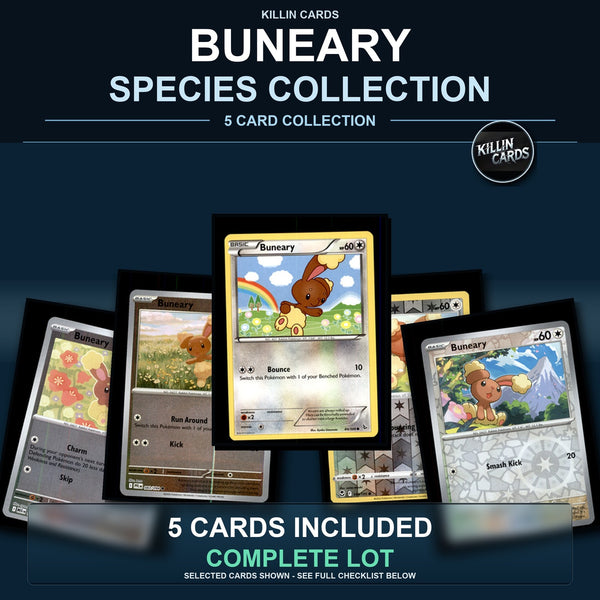 Pokemon TCG Buneary Species Collection 5 Different Cards