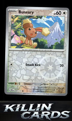 Reverse Holofoil Buneary 083/131 Pokemon Common SV: Prismatic Evolutions Card NM