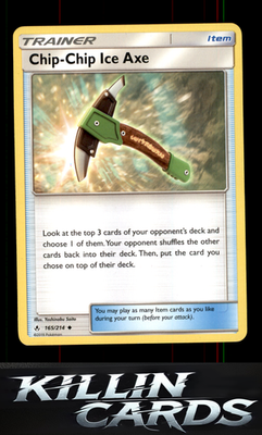 Chip-Chip Ice Axe 165/214 Pokemon Uncommon SM - Unbroken Bonds Card NM
