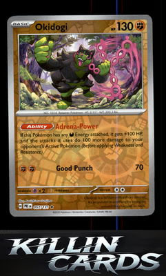 Reverse Holofoil Okidogi 057/131 Pokemon Rare SV: Prismatic Evolutions Card NM
