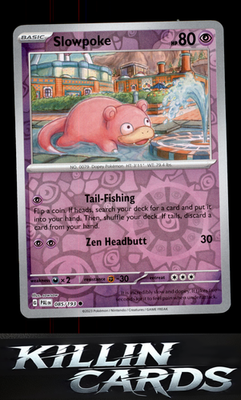 Reverse Holofoil Slowpoke 085/193 Pokemon Common SV02: Paldea Evolved Card NM