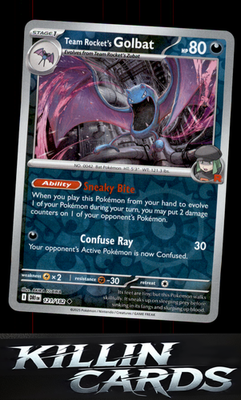 Reverse Holofoil Team Rocket's Golbat 121/182 Pokemon Uncommon SV10: Destined Ri