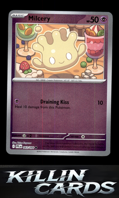 Reverse Holofoil Milcery 043/094 Pokemon Common ME02: Phantasmal Flames Card NM