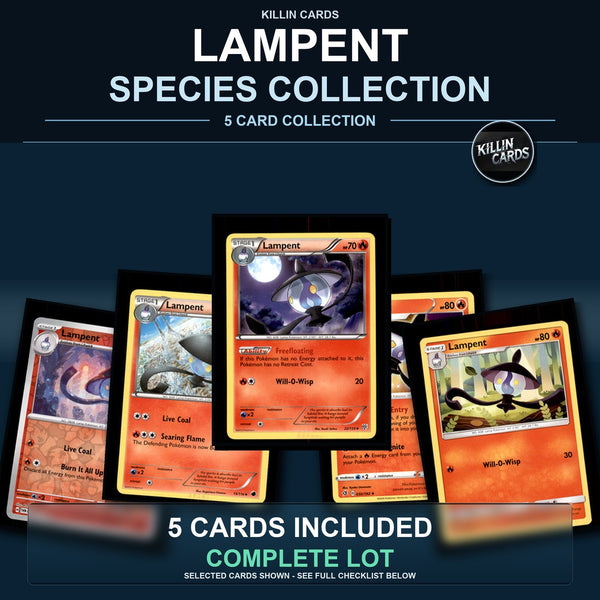 Pokemon TCG Lampent Species Collection 5 Different Cards