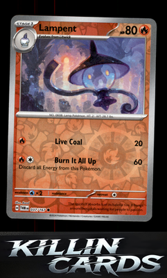 Reverse Holofoil Lampent 037/167 Pokemon Common SV06: Twilight Masquerade Card N