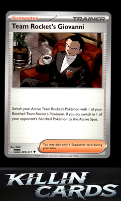 Team Rocket's Giovanni 204/217 Pokemon Uncommon ME: Ascended Heroes Card NM