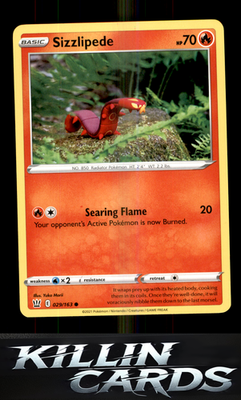 Sizzlipede 029/163 Pokemon Common SWSH05: Battle Styles Card NM