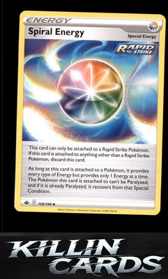 Spiral Energy 159/198 Pokemon Uncommon SWSH06: Chilling Reign Card NM