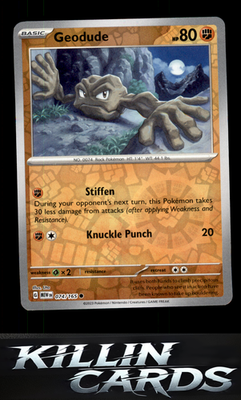 Reverse Holofoil Geodude 074/165 Pokemon Common SV: Scarlet & Violet 151 Card NM