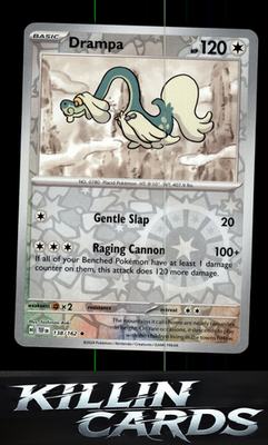 Reverse Holofoil Drampa - 138/162 138/162 Pokemon Rare SV05: Temporal Forces Car