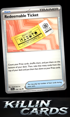 Redeemable Ticket 156/159 Pokemon Uncommon SV09: Journey Together Card NM