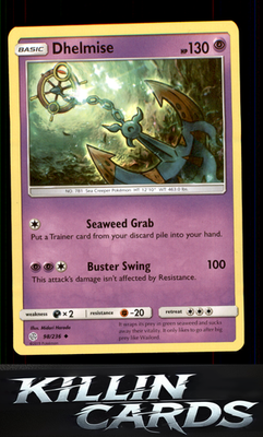 Dhelmise 98/236 Pokemon Uncommon SM - Cosmic Eclipse Card NM