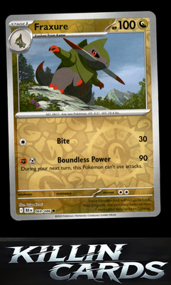 Reverse Holofoil Fraxure 069/086 Pokemon Common SV: Black Bolt Card NM