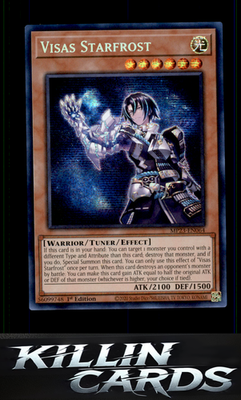 1st Edition Visas Starfrost MP23-EN064 YuGiOh Prismatic Secret Rare 25th Anniver
