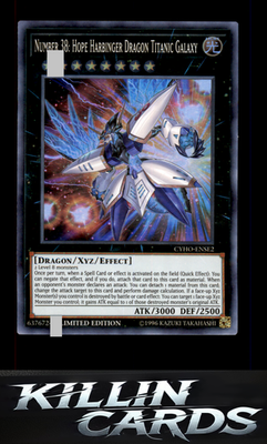 Number 38: Hope Harbinger Dragon Titanic Galaxy CYHO-ENSE2 YuGiOh Super Rare Cyb